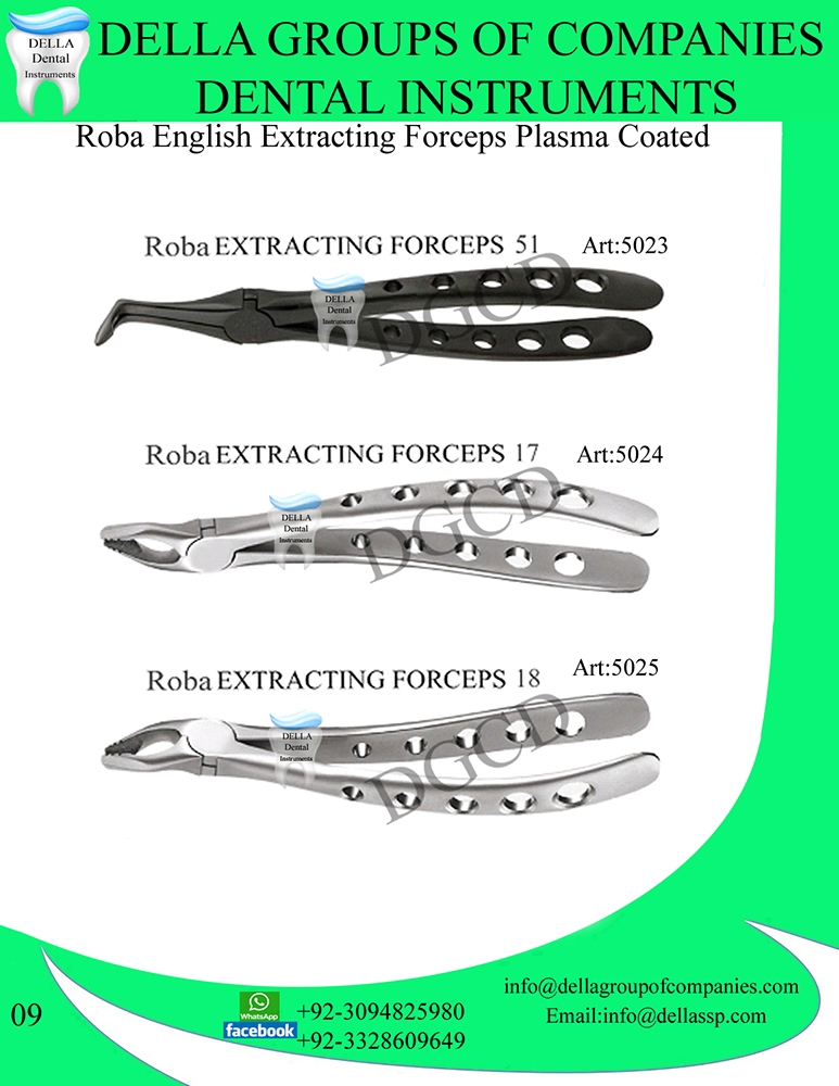 Roba English Extracting Forceps Plasma Coated